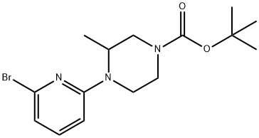 4-(6-Bromo-pyridin-2-yl)-3-methyl-piperazine-1-carboxylic acid tert-butyl ester Structure