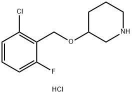 3-(2-Chloro-6-fluoro-benzyloxy)-piperidine hydrochloride Structure