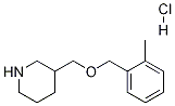 3-{[(2-Methylbenzyl)oxy]methyl}piperidinehydrochloride Structure