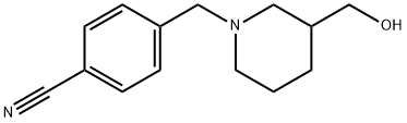 4-(3-HydroxyMethyl-piperidin-1-ylMethyl)-benzonitrile Structure