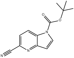 tert-butyl 5-cyano-1H-pyrrolo[3,2-b]pyridine-1-carboxylate Structure