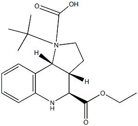 (3AR,4S,9BR)-1-TERT-BUTYL 4-ETHYL 3,3A,4,5-TETRAHYDRO-1H-PYRROLO[3,2-C]QUINOLINE-1,4(2H,9BH)-DICARBOXYLATE Structure
