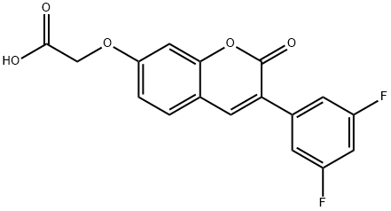 {[3-(3,5-Difluorophenyl)-2-oxo-2H-chromen-7-yl]-oxy}acetic acid Structure