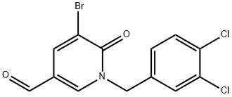 5-Bromo-1-(3,4-dichlorobenzyl)-1,6-dihydro-6-oxopyridine-3-carboxaldehyde Structure
