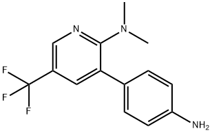 [3-(4-Amino-phenyl)-5-trifluoromethyl-pyridin-2-yl]-dimethyl-amine Structure