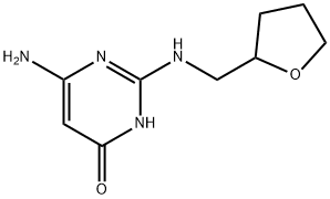 6-Amino-2-[(tetrahydrofuran-2-ylmethyl)amino]-pyrimidin-4(3H)-one Structure