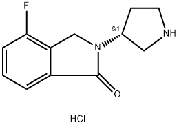(R)-4-Fluoro-2-(pyrrolidin-3-yl)isoindolin-1-one hydrochloride Structure