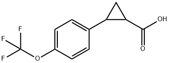 2-(4-(trifluoroMethoxy)phenyl)cyclopropanecarboxylic acid Structure