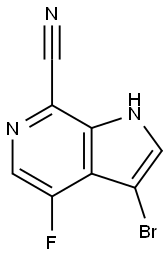 3-BroMo-7-cyano-4-fluoro-6-azaindole Structure