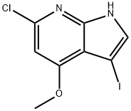 6-Chloro-3-iodo-4-Methoxy-7-azaindole Structure