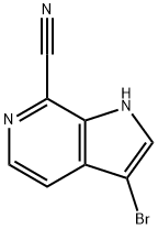 3-BroMo-7-cyano-6-azaindole Structure