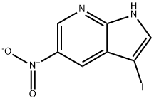 3-Iodo-5-nitro-7-azaindole Structure