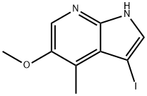 3-Iodo-5-Methoxy-4-Methyl-7-azaindole Structure