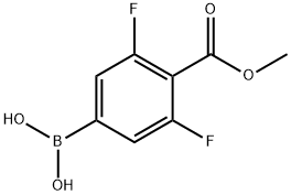 (3,5-Difluoro-4-(Methoxycarbonyl)phenyl)boronic acid Structure