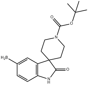 1'-(TERT-BUTOXYCARBONYL)-2-OXOSPIRO[INDOLINE-3,4'-PIPERIDINE]-5-YLBORONIC ACID Structure