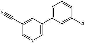 5-(3-chlorophenyl)pyridine-3-carbonitrile Structure