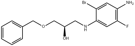 2-Propanol, 1-[(4-aMino-2-broMo-5-fluorophenyl)aMino]-3-(phenylMethoxy)-, (2R)- Structure