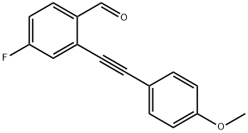 4-fluoro-2-((4-Methoxyphenyl)ethynyl)benzaldehyde Structure