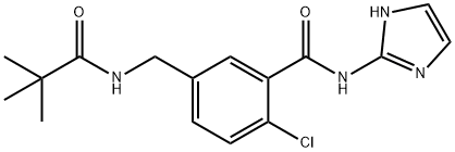 BenzaMide, 2-chloro-5-[[(2,2-diMethyl-1-oxopropyl)aMino]Methyl]-N-1H-iMidazol-2-yl- Structure