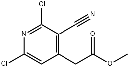 methyl 2-(2,6-dichloro-3-cyanopyridin-4-yl)acetate Structure