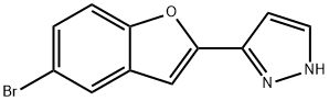 3-(5-broMo-1-benzofuran-2-yl)-1h-pyrazole Structure