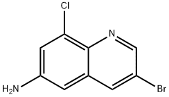 3-broMo-8-chloroquinolin-6-aMine Structure