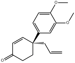 (4R)-4-(3,4-DiMethoxyphenyl)-4-(2-propen-1-yl)-2-cyclohexen-1-one Structure