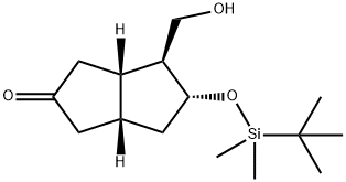 5-[[(1,1-DiMethylethyl)diMethylsilyl]oxy]hexahydro-4-(hydroxyMethyl)-(3aS,4S,5R,6aR)-2(1H)-pentalenone Structure
