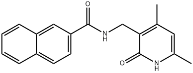 2-NaphthalenecarboxaMide, N-[(1,2-dihydro-4,6-diMethyl-2-oxo-3-pyridinyl)Methyl]- Structure