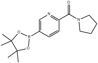 pyrrolidin-1-yl(5-(4,4,5,5-tetraMethyl-1,3,2-dioxaborolan-2-yl)pyridin-2-yl)Methanone Structure