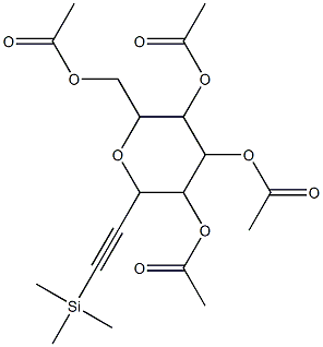 2-(AcetoxyMethyl)-6-((triMethylsilyl)ethynyl)tetrahydro-2H-pyran-3,4,5-triyl triacetate Structure