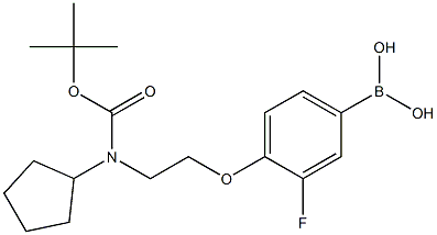 (4-(2-((tert-butoxycarbonyl)(cyclopentyl)aMino)ethoxy)-3-fluorophenyl)boronic acid Structure