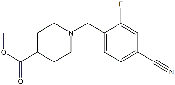 Methyl 1-[(4-cyano-2-fluorophenyl)methyl]piperidine-4-carboxylate Structure