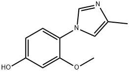 3-methoxy-4-(4-methyl-1H-imidazol-1-yl)phenol Structure