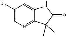 6-bromo-3,3-dimethyl-1H-pyrrolo[3,2-b]pyridin-2(3H)-one Structure