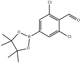 2,6-Dichloro-4-(4,4,5,5-tetramethyl-1,3,2-dioxaborolan-2-yl)-benzaldehyde Structure