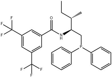 N-[(1S,2S)-1-
[(diphenylphosphino)methyl]-2-methylbutyl]-3,5-
bis(trifluoromethyl)-Benzamide Structure