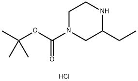 tert-Butyl 3-ethylpiperazine-1-carboxylate hydrochloride Structure