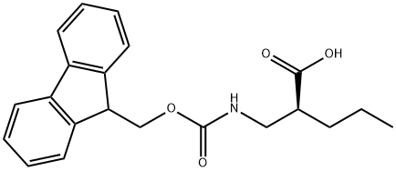 Fmoc-(S)-2-aminomethy-pentanoic acid Structure