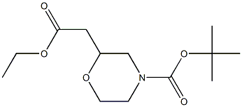 tert-butyl 2-((ethoxycarbonyl)methyl)morpholine-4-carboxylate Structure