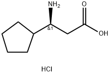 (S)-3-AMINO-3-CYCLOPENTYLPROPANOIC ACID HYDROCHLORIDE Structure