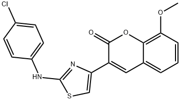3-(2-((4-chlorophenyl)amino)thiazol-4-yl)-8-methoxy-2H-chromen-2-one Structure