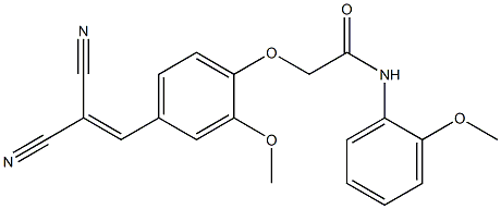 2-[4-(2,2-dicyanoethenyl)-2-methoxyphenoxy]-N-(2-methoxyphenyl)acetamide Structure