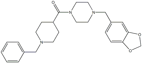 [4-(1,3-benzodioxol-5-ylmethyl)piperazin-1-yl]-(1-benzylpiperidin-4-yl)methanone Structure
