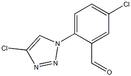 Benzaldehyde, 5-chloro-2-(4-chloro-1H-1,2,3-triazol-1-yl)- Structure