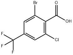 2-BROMO-6-CHLORO-4-(TRIFLUOROMETHYL)BENZOIC ACID Structure