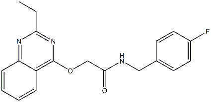 2-(2-ethylquinazolin-4-yl)oxy-N-[(4-fluorophenyl)methyl]acetamide Structure