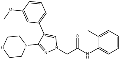 2-[4-(3-methoxyphenyl)-3-morpholin-4-ylpyrazol-1-yl]-N-(2-methylphenyl)acetamide Structure