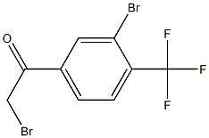 2-bromo-1-[3-bromo-4-(trifluoromethyl)phenyl]ethanone Structure