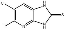 6-chloro-1,3-dihydro-5-iodo-2H-Imidazo[4,5-b]pyridine-2-thione Structure